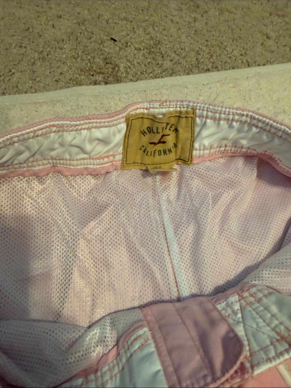 Hollister Light Pink Cargo Swim Trunks - Picture 4 of 4
